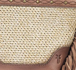 Handbags^Frye Ava Raffia Mini Bucket Cognac