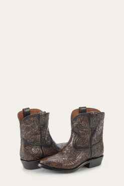 Booties^Frye Billy Short Tooled Black