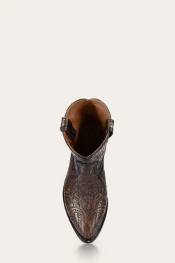Booties^Frye Billy Short Tooled Black