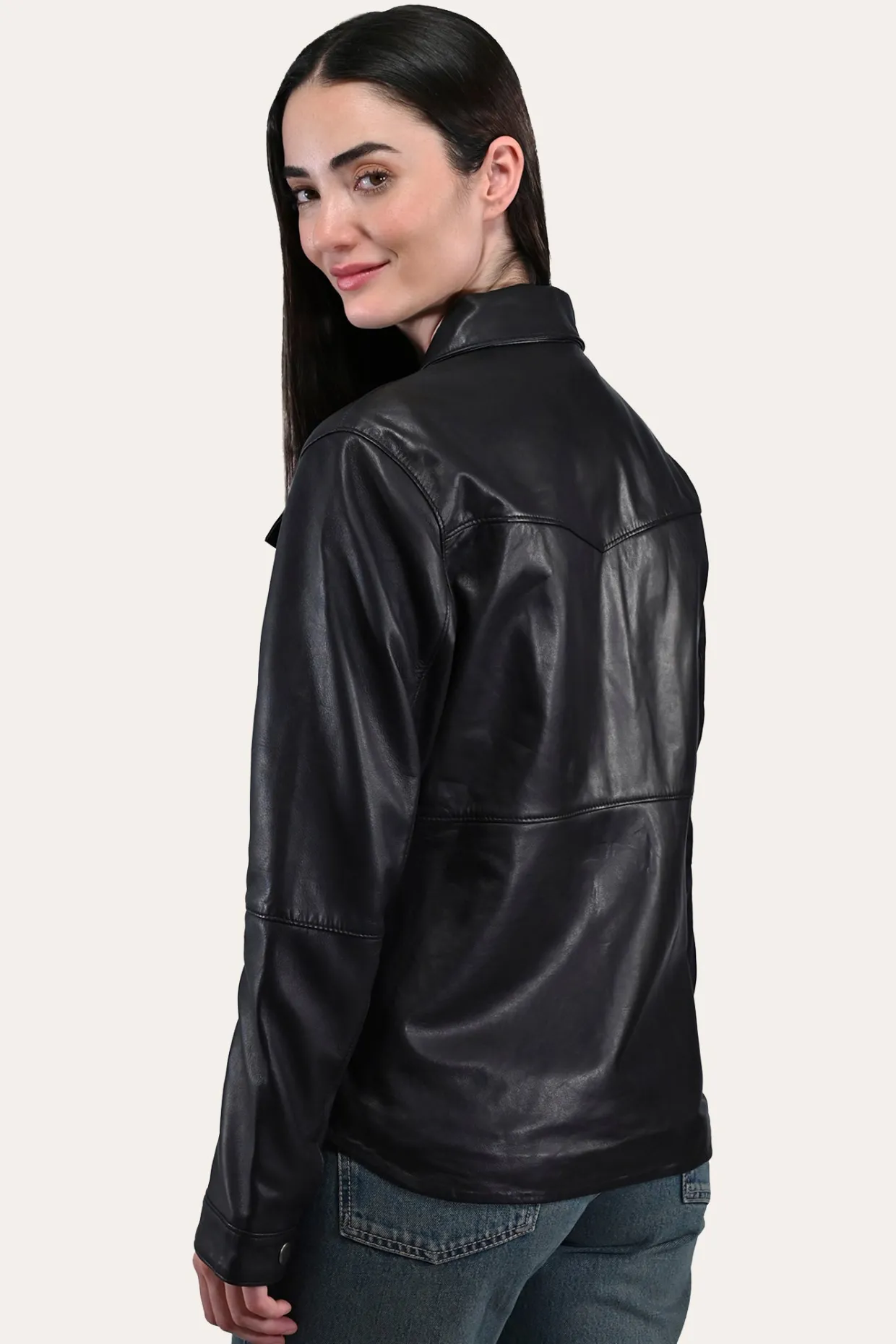 Leather Jackets^Frye Leather Shirt Black