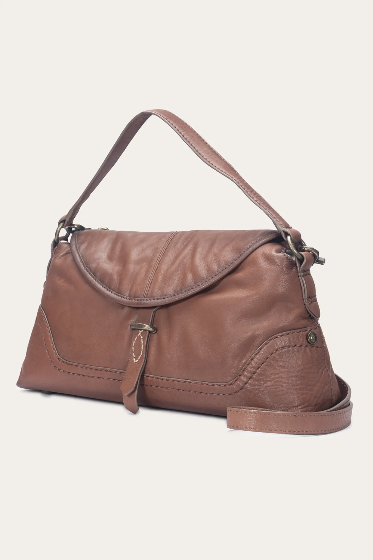 Handbags^Frye Campus Shoulder Cognac