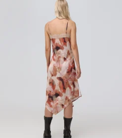 Dresses^Frye Charmeuse Lace Trim Slip Midi Dress