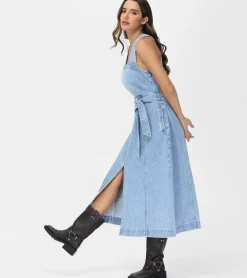 Dresses^Frye Criss-cross Maxi Denim Dress Paradise Wash