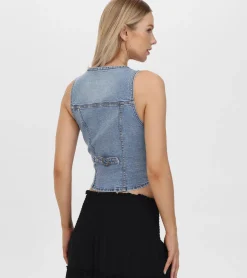 Tops^Frye Denim Vest Meadow Wash