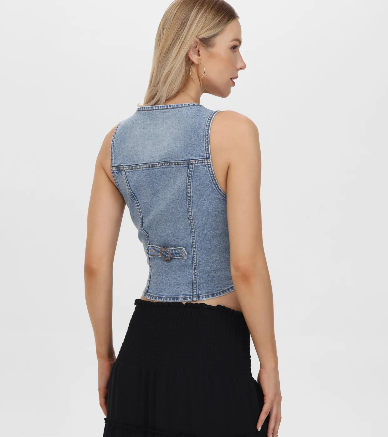 Tops^Frye Denim Vest Meadow Wash