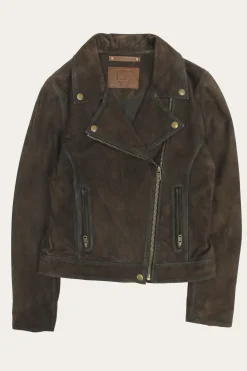 Leather Jackets^Frye Elegant Biker Leather Jacket Dark Brown