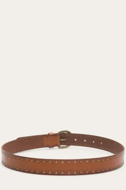 Belts^Frye Embossed Edge With Rivets Belt Tan