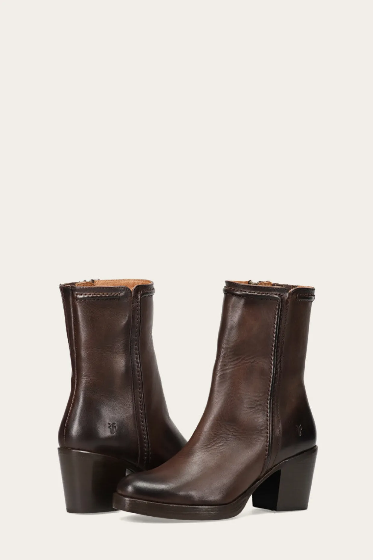 Booties^Frye Jean Short Inside Zip