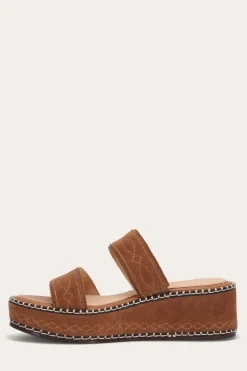 Sandals^Frye Joy Woodstock 2 Band Platform Slide