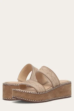 Sandals^Frye Joy Woodstock 2 Band Platform Slide