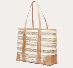 Handbags^Frye Melissa Straw Shopper Beige