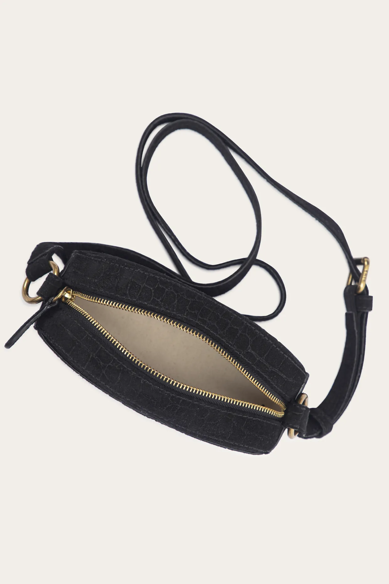 Handbags^Frye Melissa Sueded Croco Camera Black