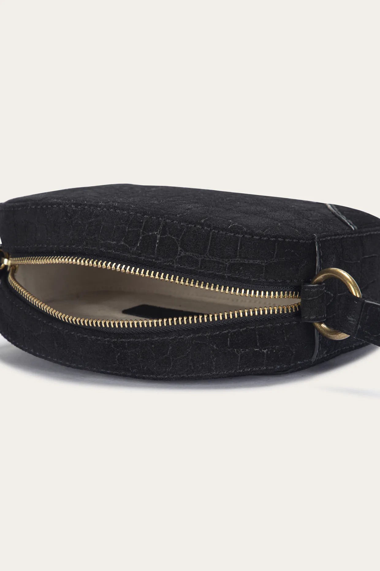 Handbags^Frye Melissa Sueded Croco Camera Black