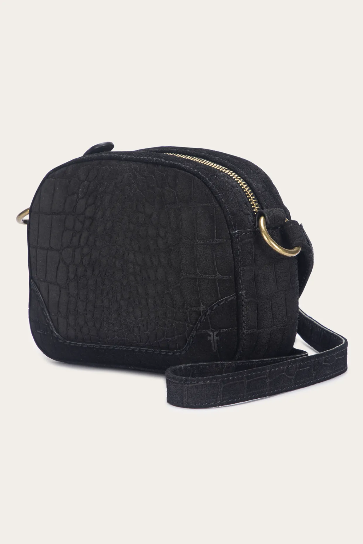 Handbags^Frye Melissa Sueded Croco Camera Black