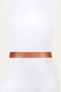 Belts^Frye 40MM Belt 2-Tone Stitch Tan