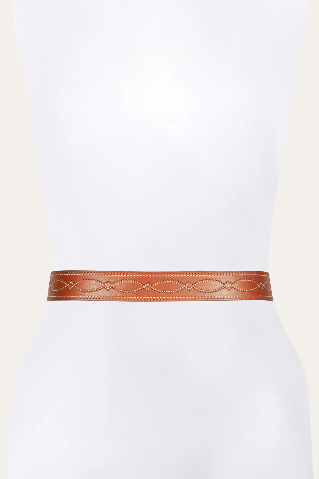 Belts^Frye 40MM Belt 2-Tone Stitch Tan