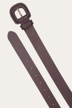 Belts^Frye 30mm Belt With Covered Buckle & Leather Lacing