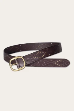 Belts^Frye 38mm Belt With Southwestern Embossing, Perf & Studs