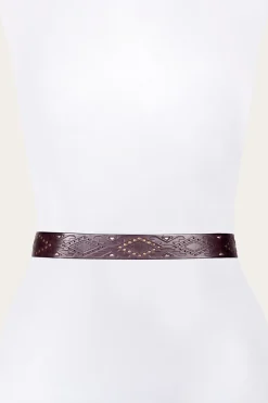 Belts^Frye 38mm Belt With Southwestern Embossing, Perf & Studs