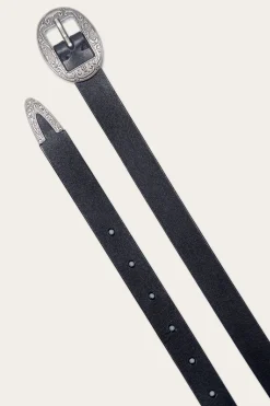 Belts^Frye 21mm Logo Western Center Bar Belt