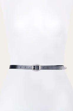 Belts^Frye 21mm Logo Western Center Bar Belt
