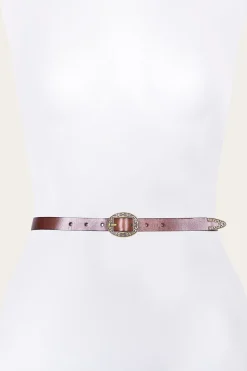 Belts^Frye 21mm Logo Western Center Bar Belt