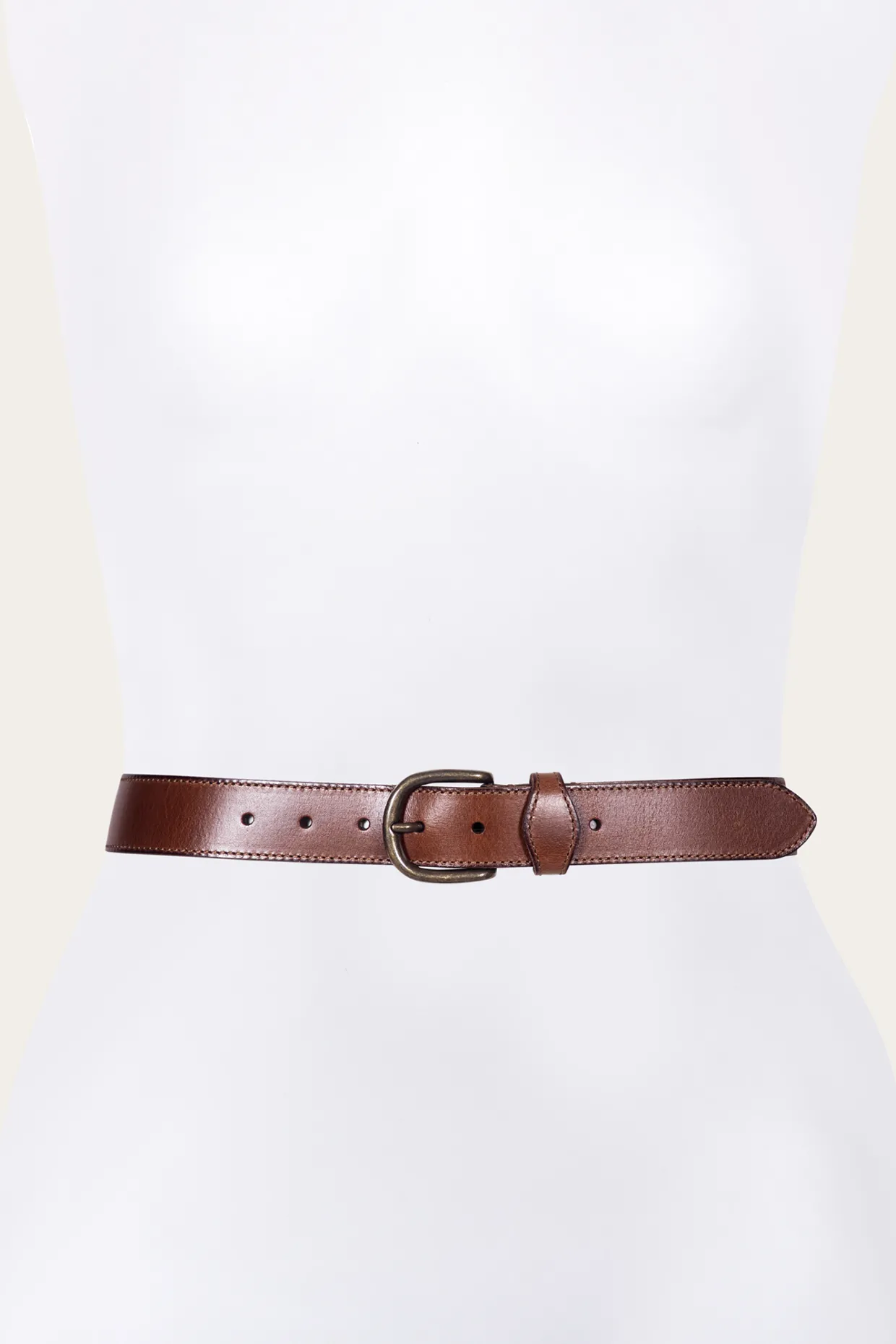 Belts^Frye 35mm Stitched Edge Belt With Shaped Keeper