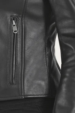 Leather Jackets^Frye Modern Biker-racer Leather Jacket Black