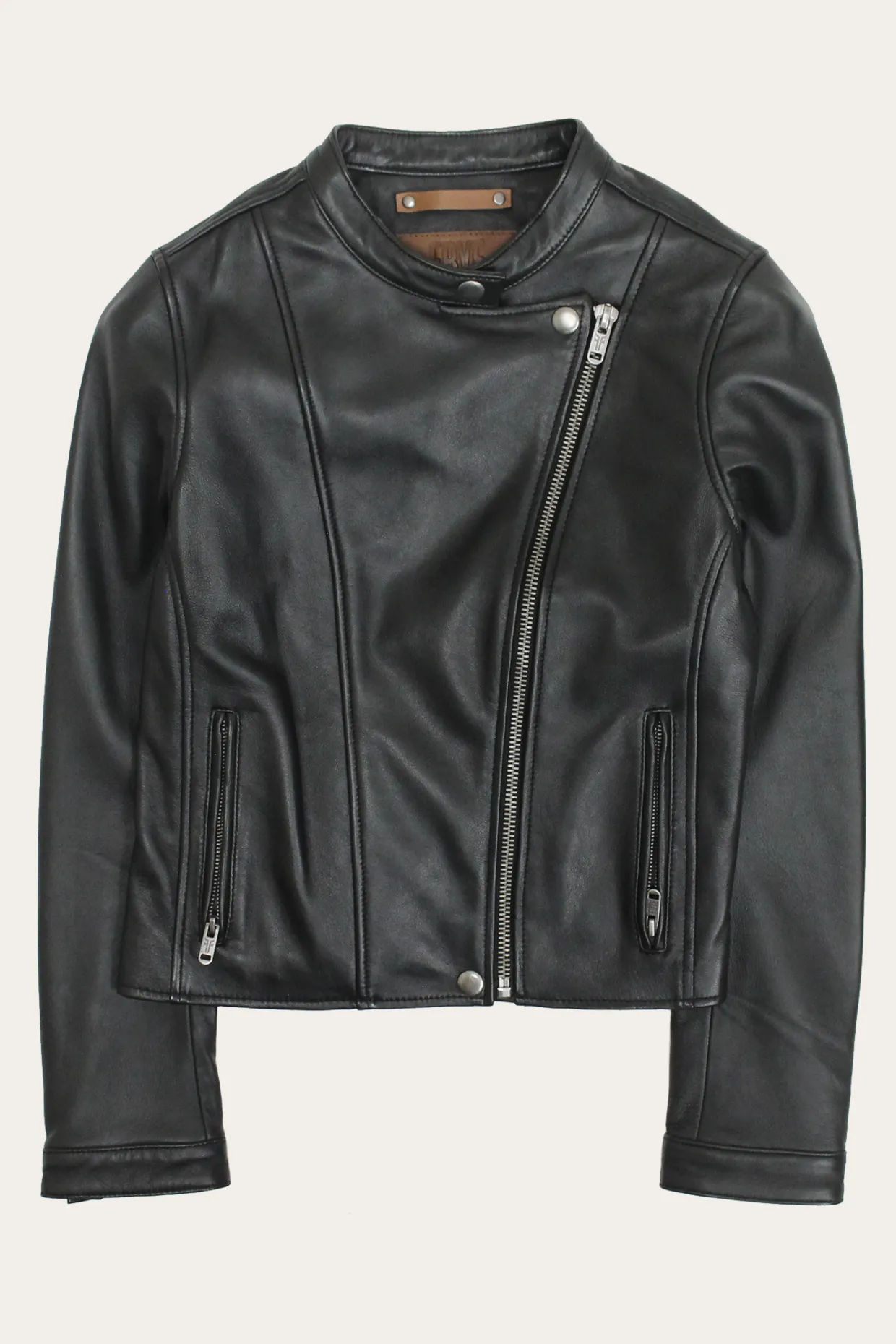 Leather Jackets^Frye Modern Biker-racer Leather Jacket Black