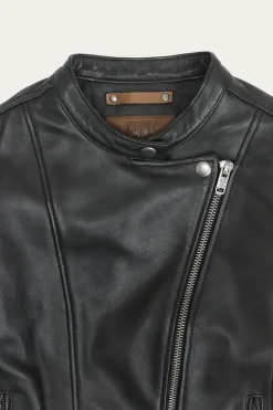 Leather Jackets^Frye Modern Biker-racer Leather Jacket Black