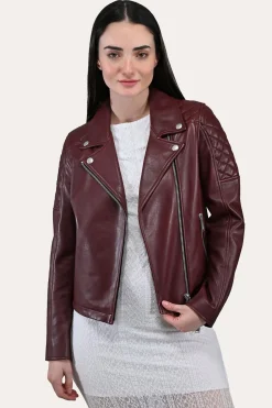 Leather Jackets^Frye Oxblood Biker Jacket