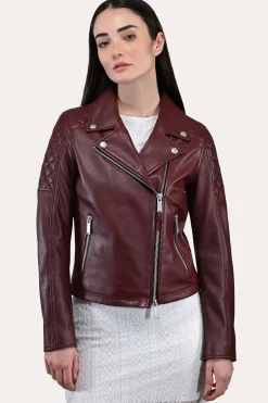 Leather Jackets^Frye Oxblood Biker Jacket