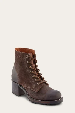 Booties^Frye Sabrina 6G Lace Up
