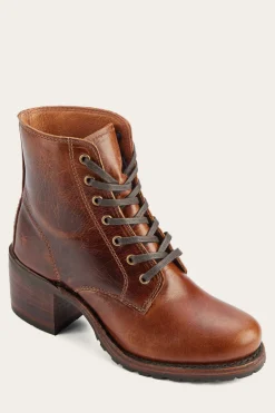 Booties^Frye Sabrina 6G Lace Up