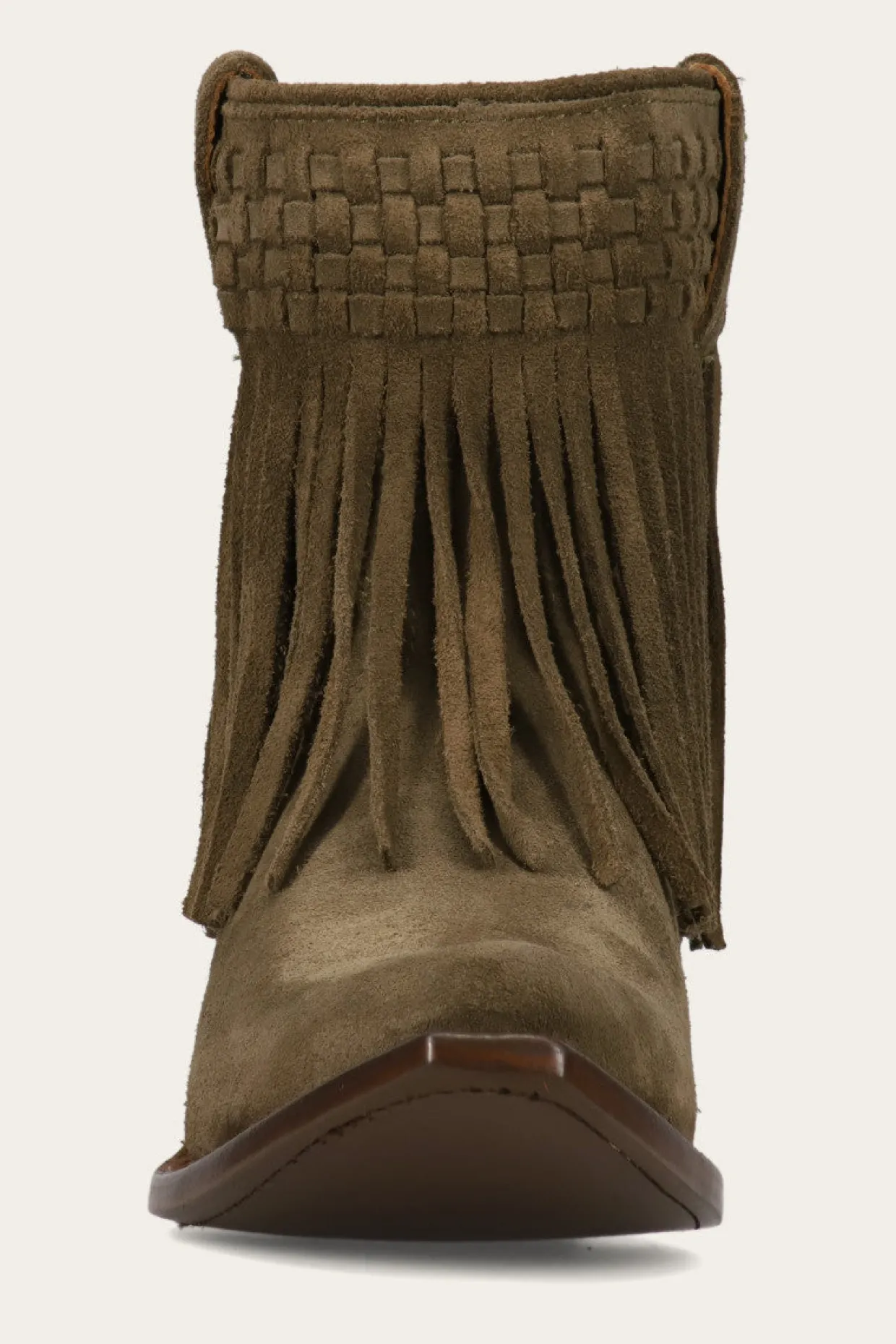 Booties^Frye Sacha Short Fringe Bootie