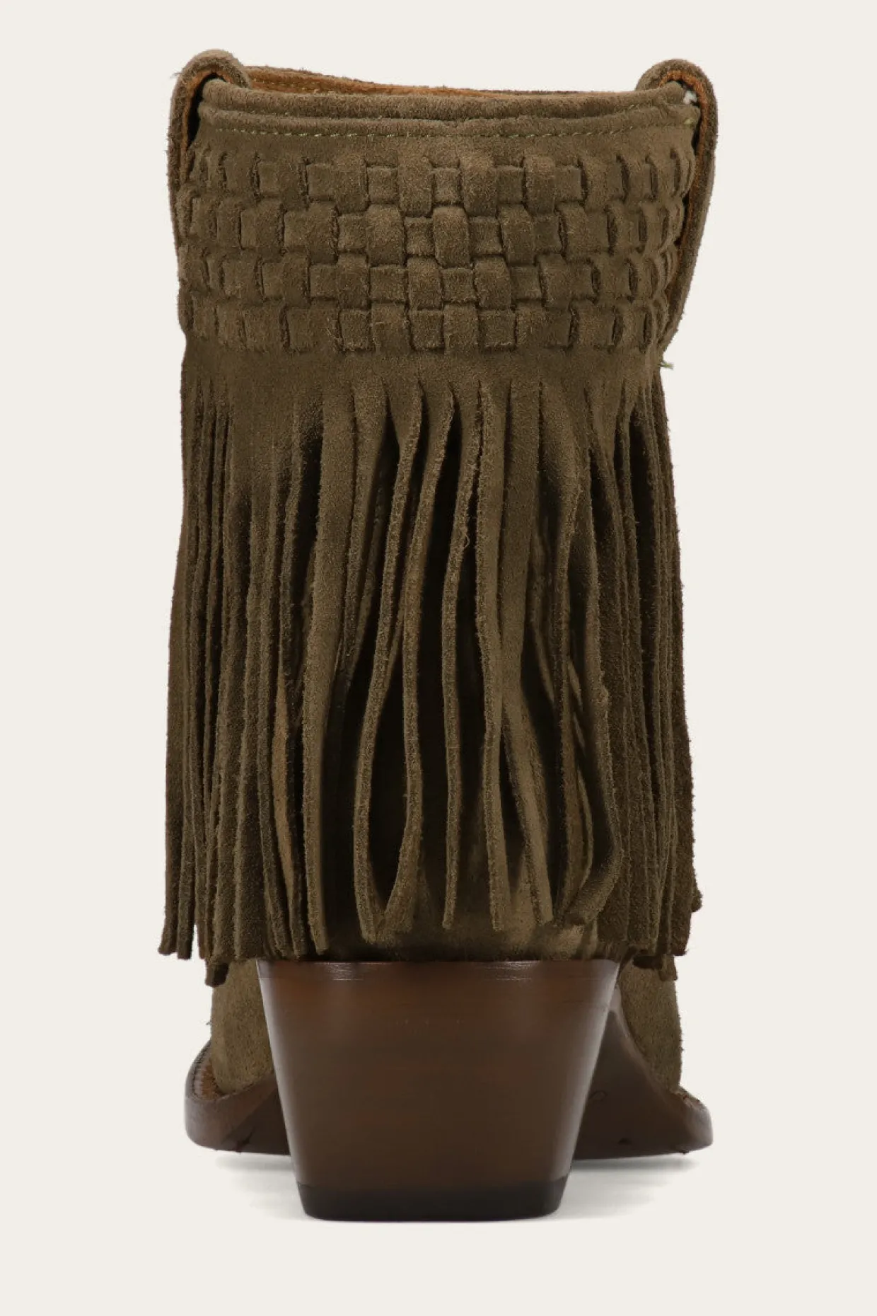 Booties^Frye Sacha Short Fringe Bootie