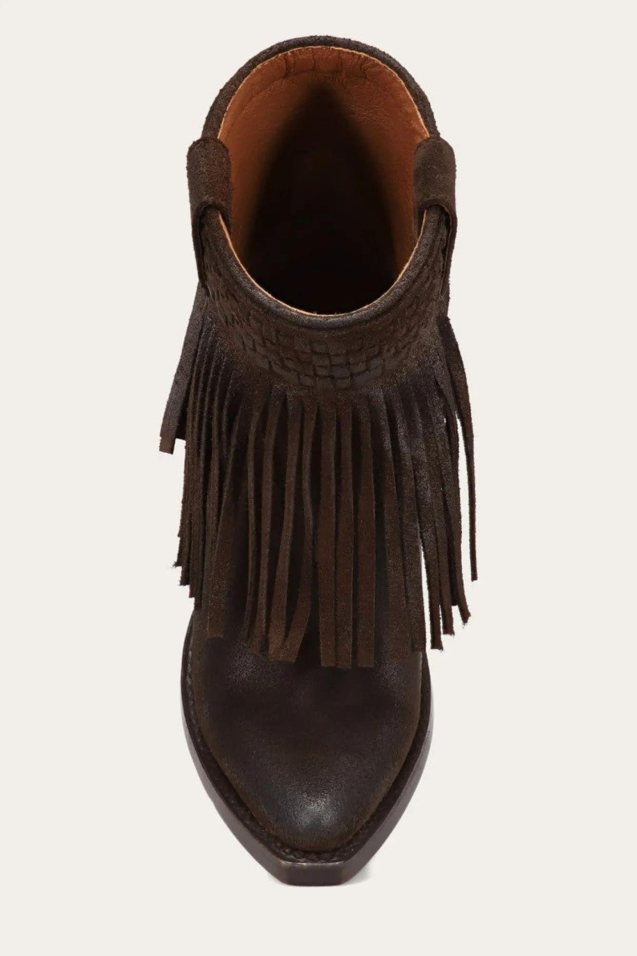 Booties^Frye Sacha Short Fringe Bootie