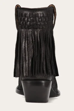 Booties^Frye Sacha Short Fringe Bootie