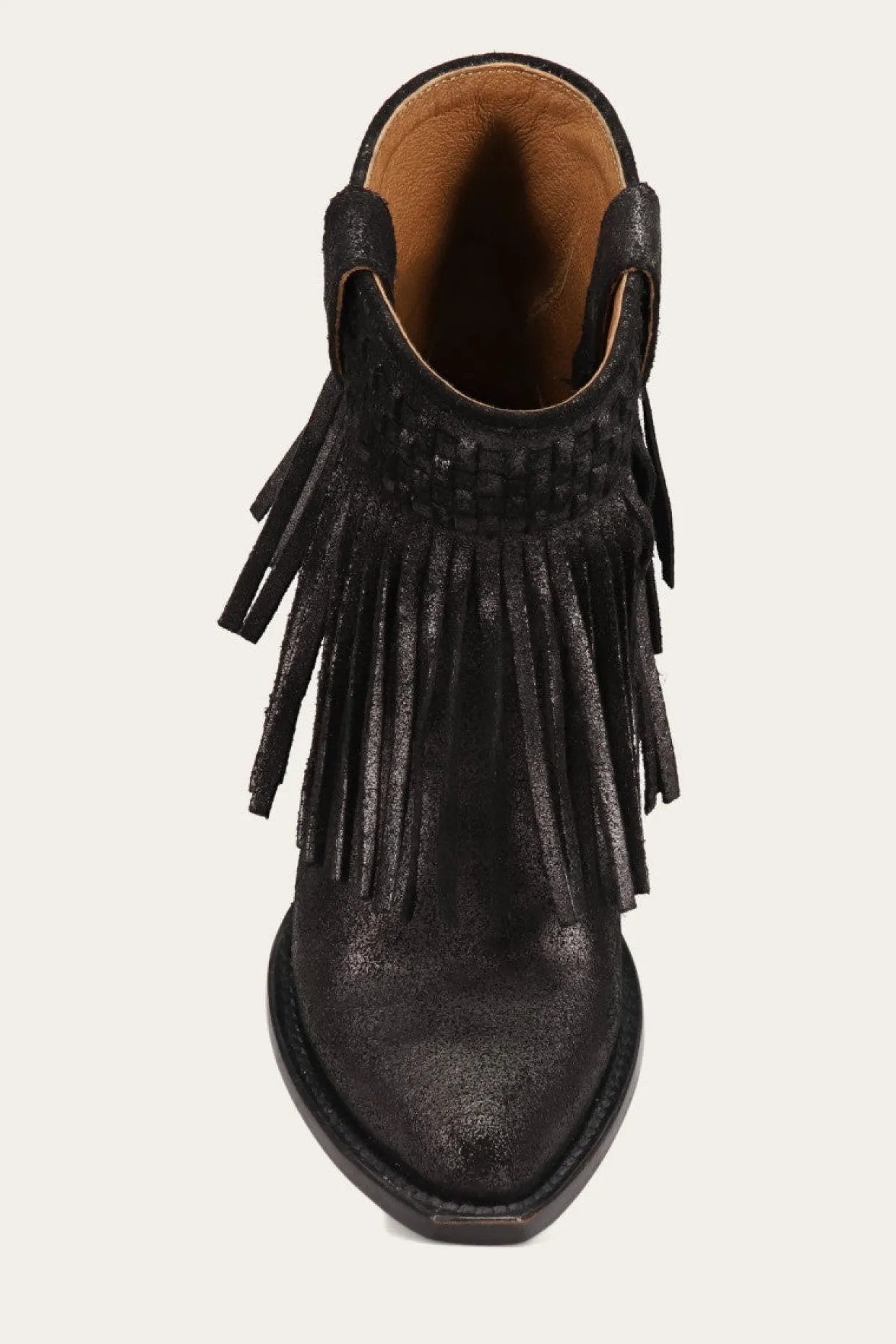 Booties^Frye Sacha Short Fringe Bootie