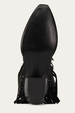 Booties^Frye Sacha Short Fringe Bootie