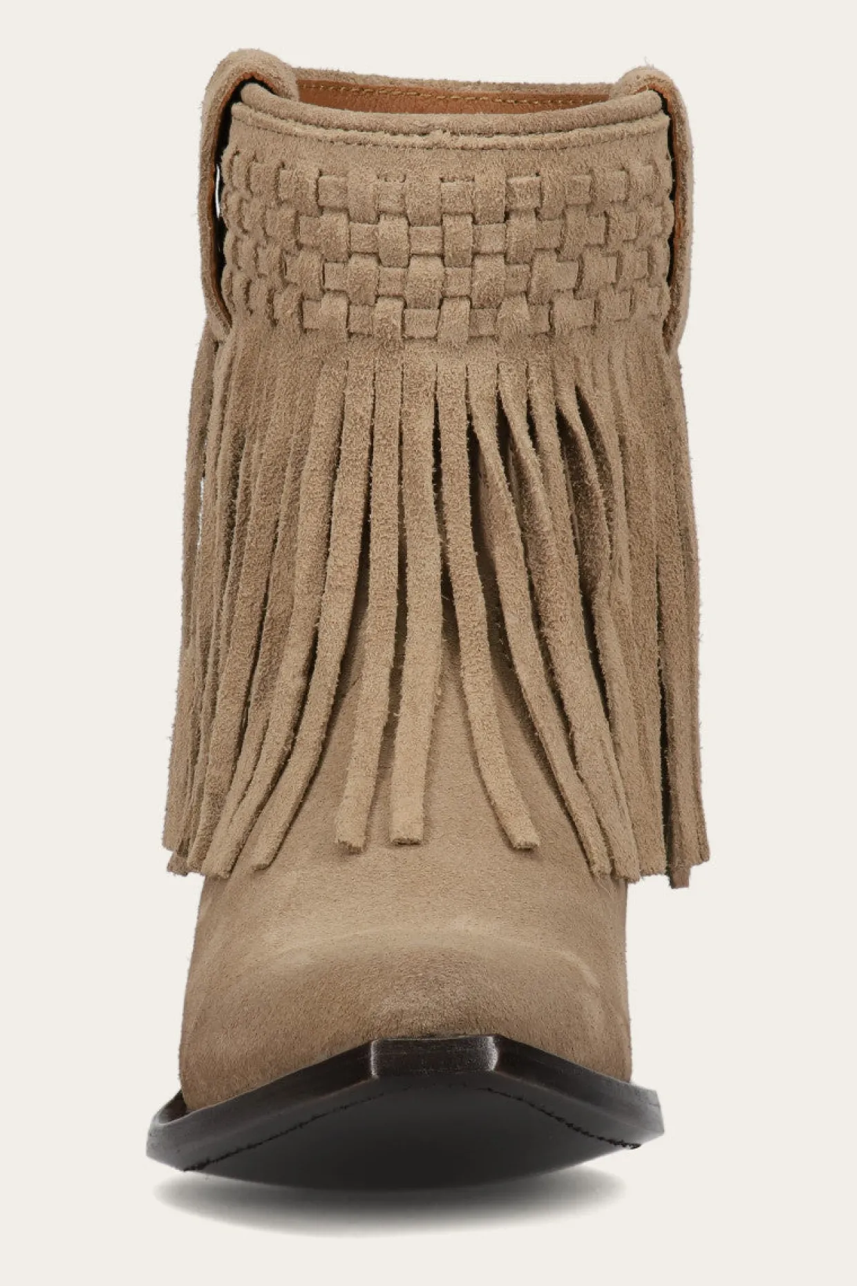 Booties^Frye Sacha Short Fringe Bootie