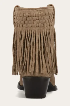 Booties^Frye Sacha Short Fringe Bootie