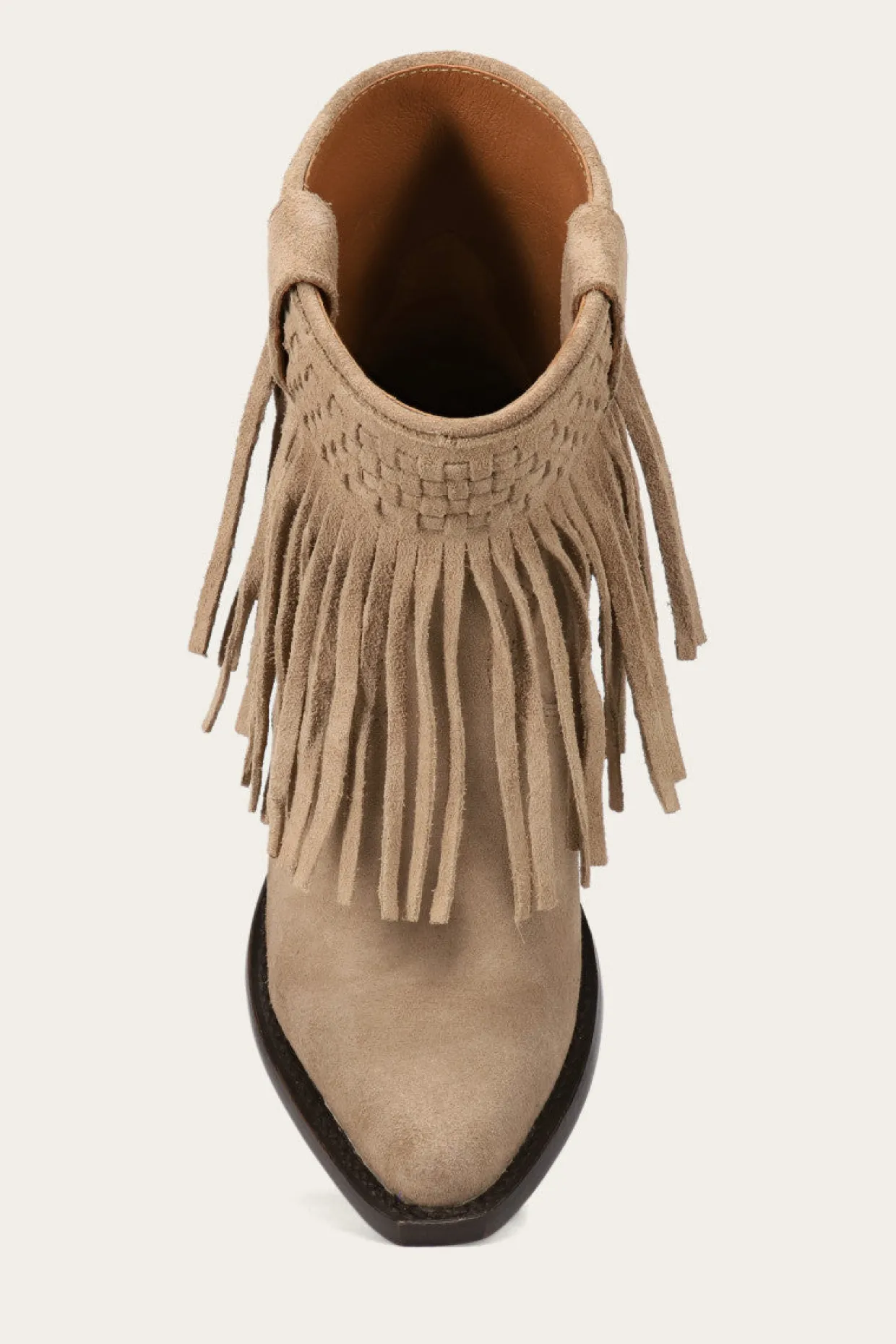 Booties^Frye Sacha Short Fringe Bootie