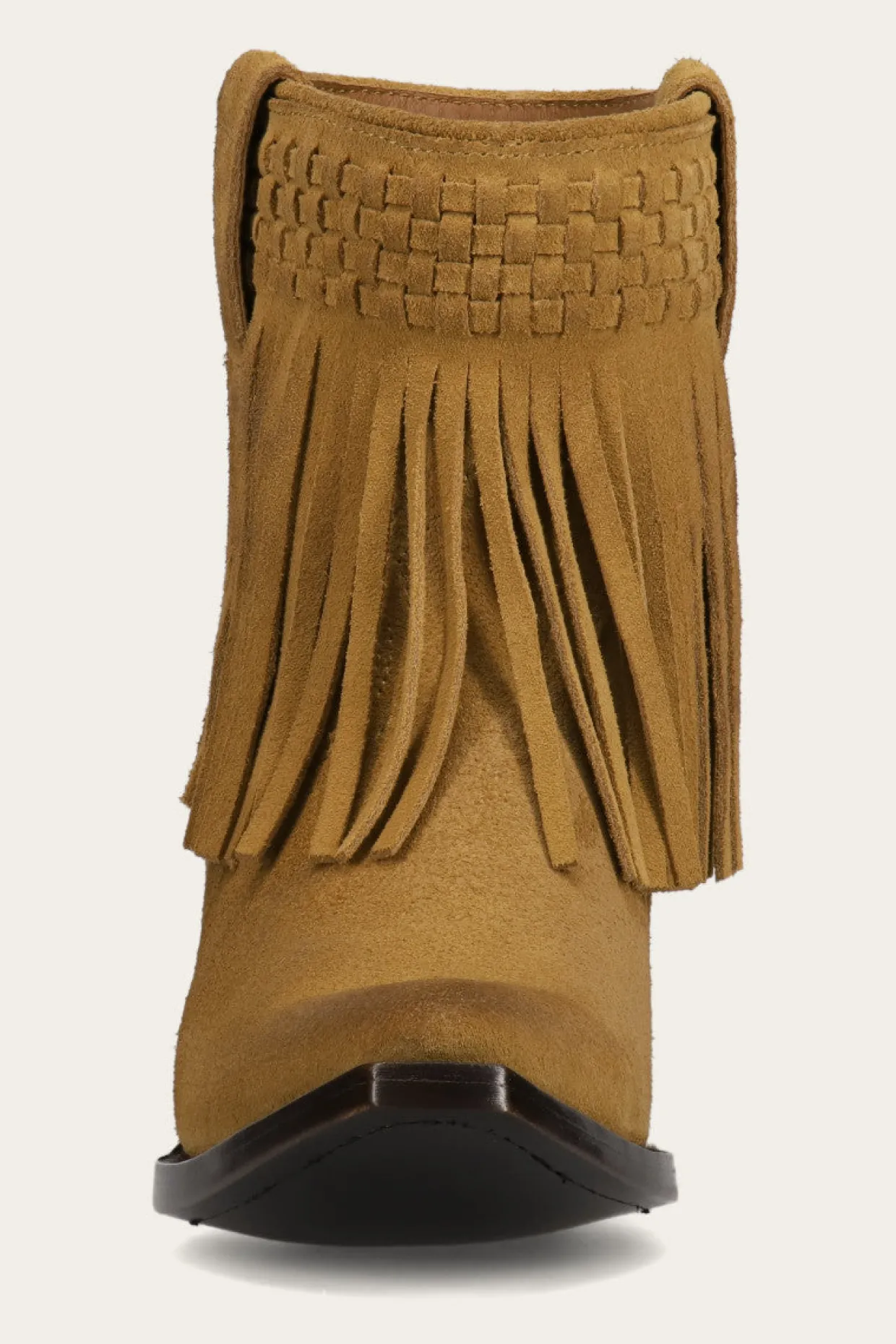 Booties^Frye Sacha Short Fringe Bootie