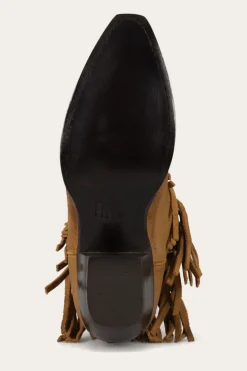 Booties^Frye Sacha Short Fringe Bootie