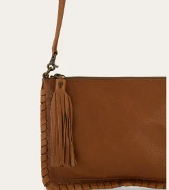 Handbags^Frye Sloan Whipstitch Wristlet Pouch COGNAC