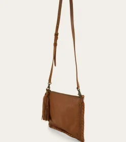 Handbags^Frye Sloan Whipstitch Wristlet Pouch COGNAC