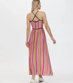 Dresses^Frye Vibrant Maxi Dress Multi Stripe Combo