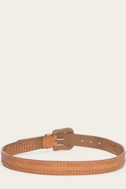 Belts^Frye Woven Overlay Belt Tan